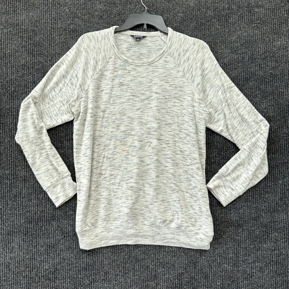 Buffalo David Bitton Space Dye Sweater Womens M Medium Gray Raglan Pullover
